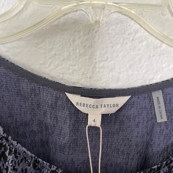 Rebecca Taylor Textured Navy Mini Dress - Picture 2 of 10